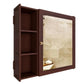 OmkarWood Aesthetic Engineered Wood Bathroom Cabinet with Mirror – 5-Shelf Brown Finish