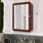 OmkarWood Premium Wall-Mounted Bathroom Cabinet with Mirror – 7 Spacious Shelves, Brown Finish