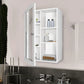 OmkarWood Vibecrafts Premium White Engineered Wood Bathroom Cabinet with Mirror