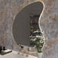 Abstract Curve LED Backlit Smart Bathroom Mirror