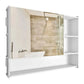 OmkarWood™ Elite Wall-Mounted Bathroom Cabinet with Mirror & Open Shelving – 32" x 24"