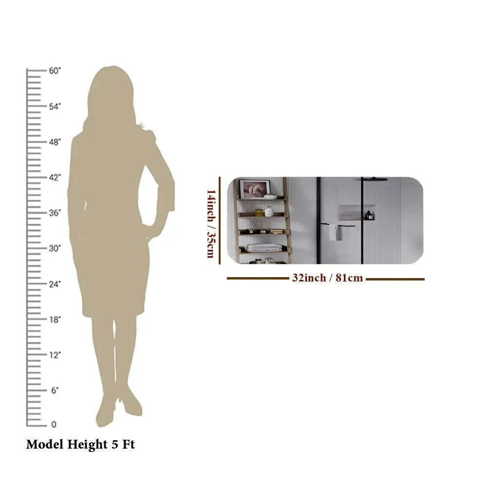 LumoGlow Horizon – LED Backlit Rectangular Bathroom Mirror (32 x 14 Inch)