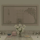 Decorative LED Bathroom Mirror with Touch Control and Tree Design.
