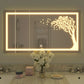 Decorative LED Bathroom Mirror with Touch Control and Tree Design.