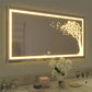 Decorative LED Bathroom Mirror with Touch Control and Tree Design.