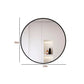 Black Bordered Minimalist Round Wall Mirror